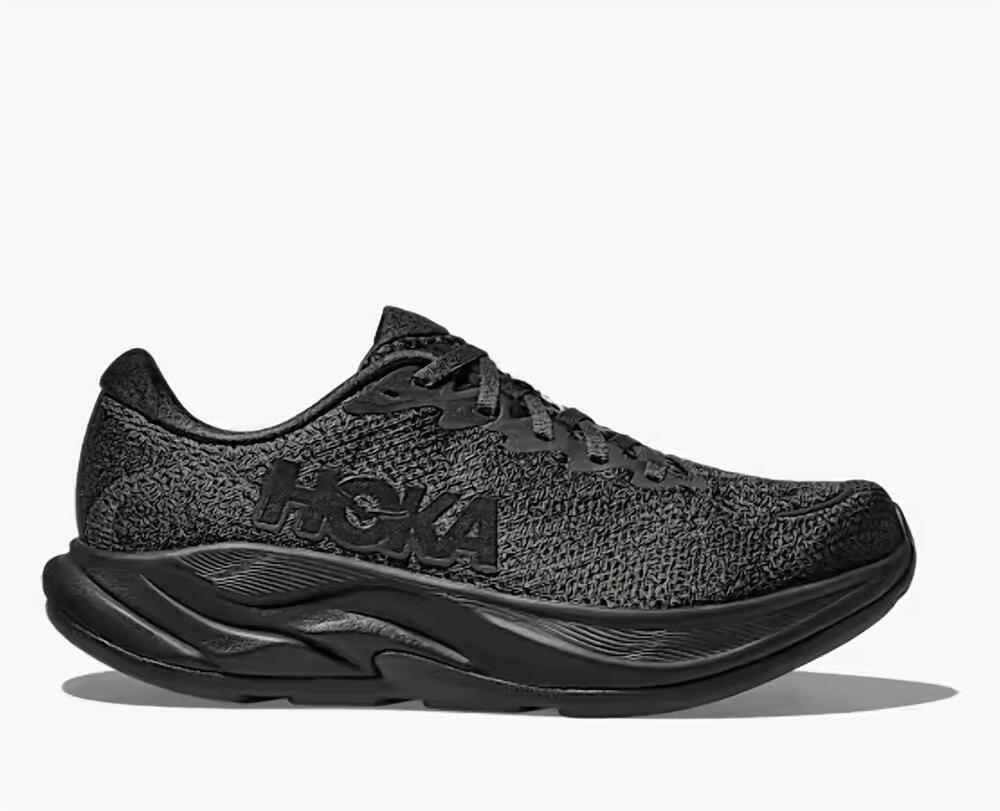 NEW HOKA men's rincon 4 running shoes in black/black